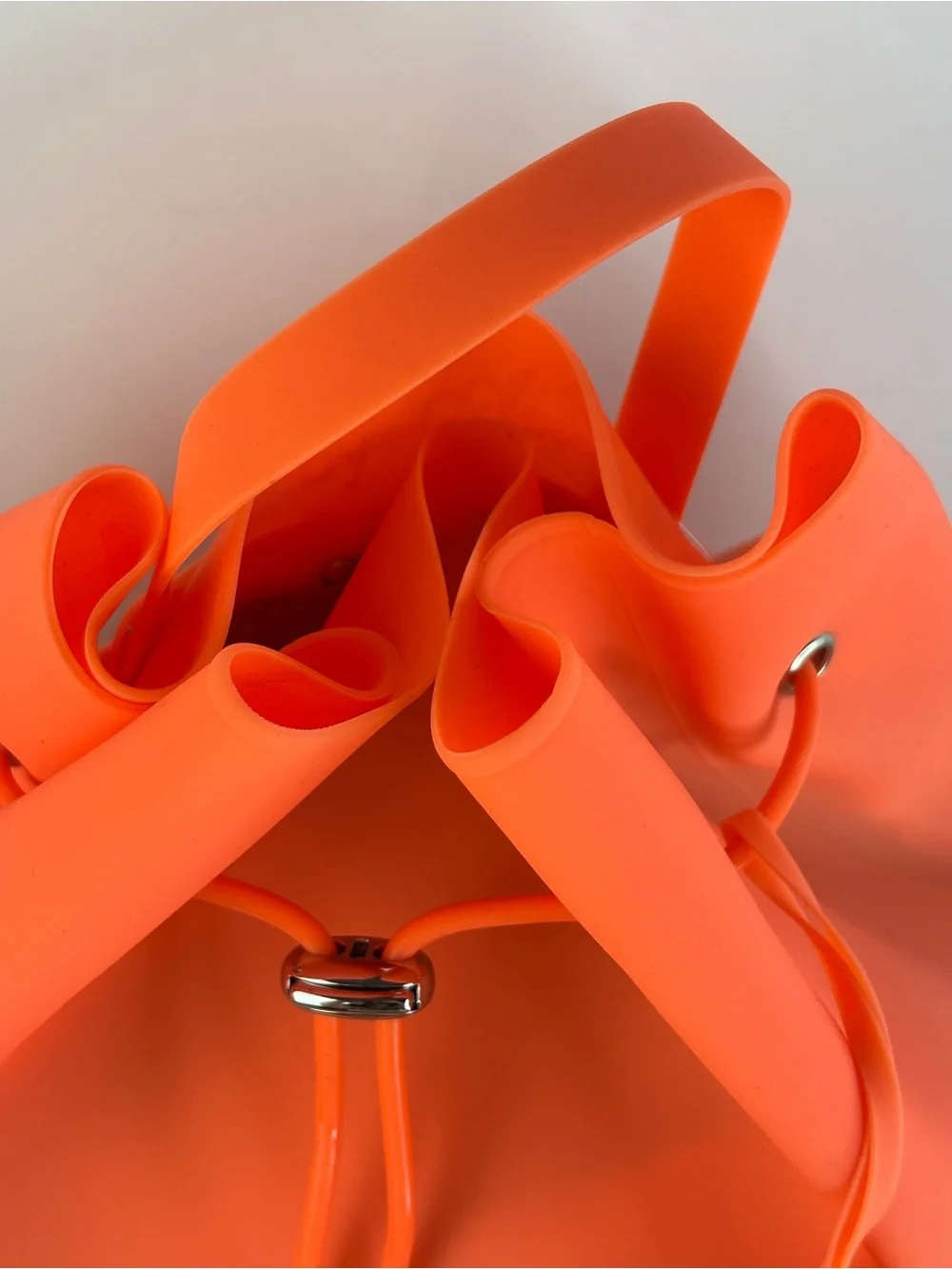 American Jewel Neon Orange Yummy Gummy Silicone Drawstring Backpack
